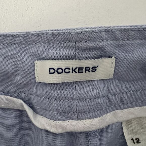 Dockers Skort Womens 12 Light Blue Waist Rope Tie Belt Short Mini Pockets Casual - Picture 8 of 13